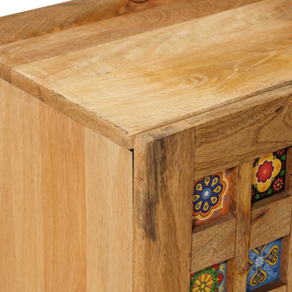 vidaXL TV Cabinet with Shelf Natural 105 x 33 x 46 cm Solid Mango Wood