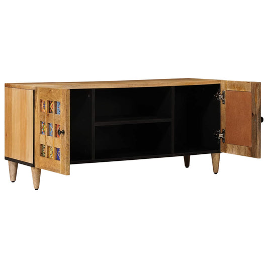 vidaXL TV Cabinet with Shelf Natural 105 x 33 x 46 cm Solid Mango Wood