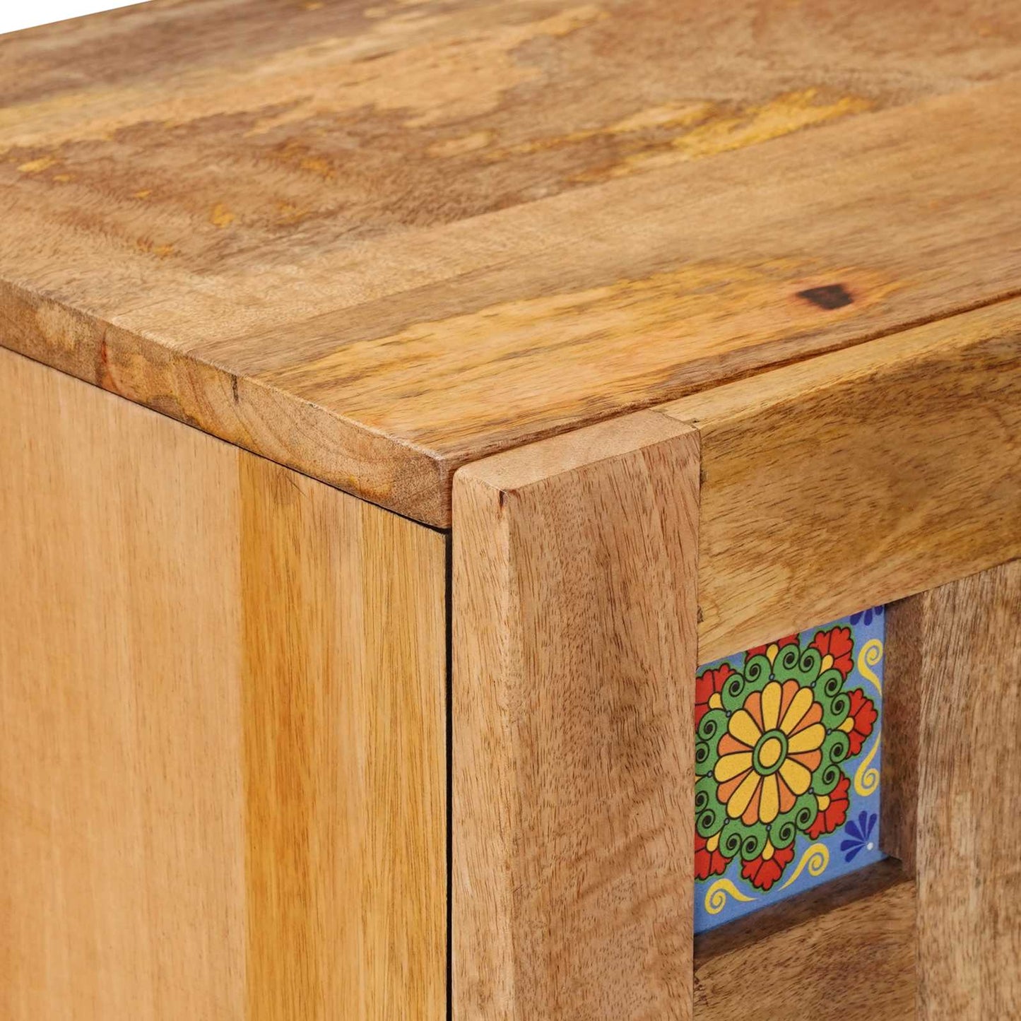 vidaXL Sideboard Natural 60 x 33 x 75 cm Solid Mango Wood