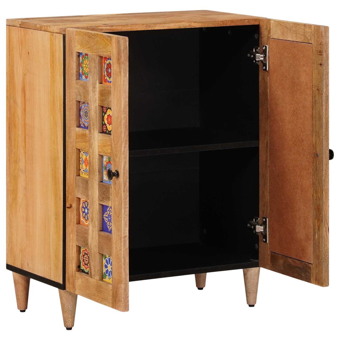 vidaXL Sideboard Natural 60 x 33 x 75 cm Solid Mango Wood
