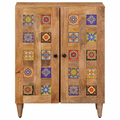vidaXL Sideboard Natural 60 x 33 x 75 cm Solid Mango Wood