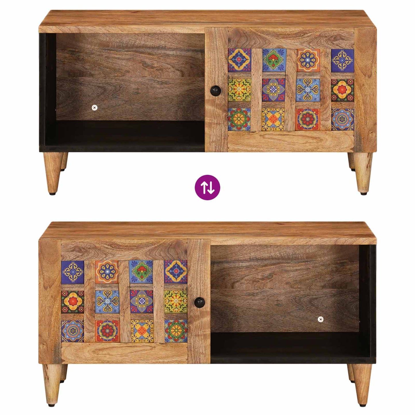 vidaXL Coffee Table Natural 80 x 50 x 40 cm Solid Mango Wood