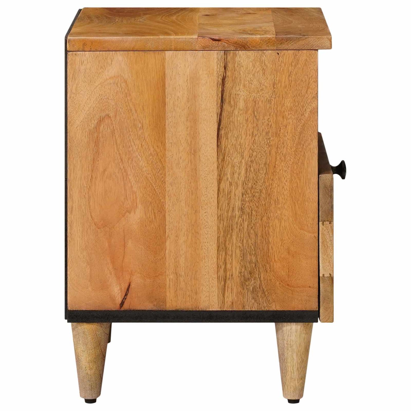vidaXL Bedside Cabinet 2 pcs Natural 40 x 33 x 46 cm Solid Mango Wood