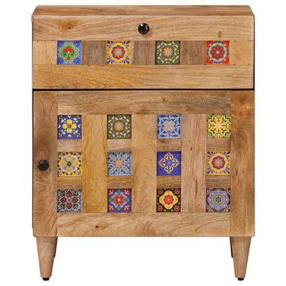 vidaXL Bedside Cabinet Natural 50 x 33 x 60 cm Solid Mango Wood