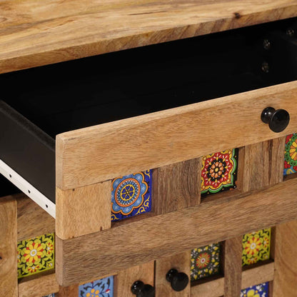 vidaXL Bedside Cabinet Natural 50 x 33 x 60 cm Solid Mango Wood