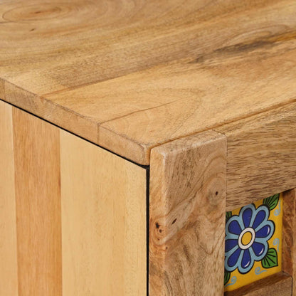 vidaXL TV Cabinet Natural 105 x 33.5 x 46 cm Solid Mango Wood