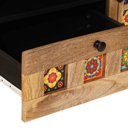 vidaXL TV Cabinet Natural 105 x 33.5 x 46 cm Solid Mango Wood