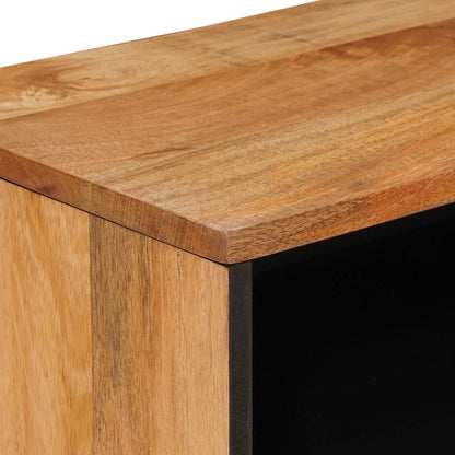 vidaXL TV Cabinet with Door Natural 80 x 33 x 46 cm Solid Mango Wood