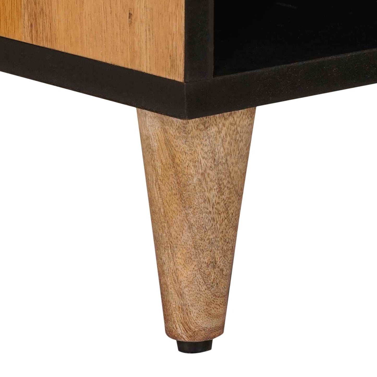 vidaXL TV Cabinet with Door Natural 80 x 33 x 46 cm Solid Mango Wood