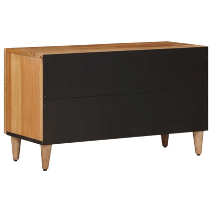 vidaXL TV Cabinet with Door Natural 80 x 33 x 46 cm Solid Mango Wood