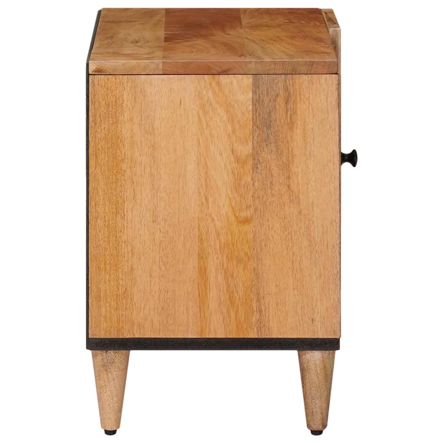 vidaXL TV Cabinet with Door Natural 80 x 33 x 46 cm Solid Mango Wood