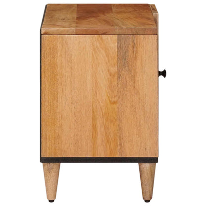 vidaXL TV Cabinet with Door Natural 80 x 33 x 46 cm Solid Mango Wood
