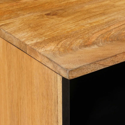 vidaXL TV Cabinet with Shelf Natural 100 x 33 x 46 cm Solid Mango Wood
