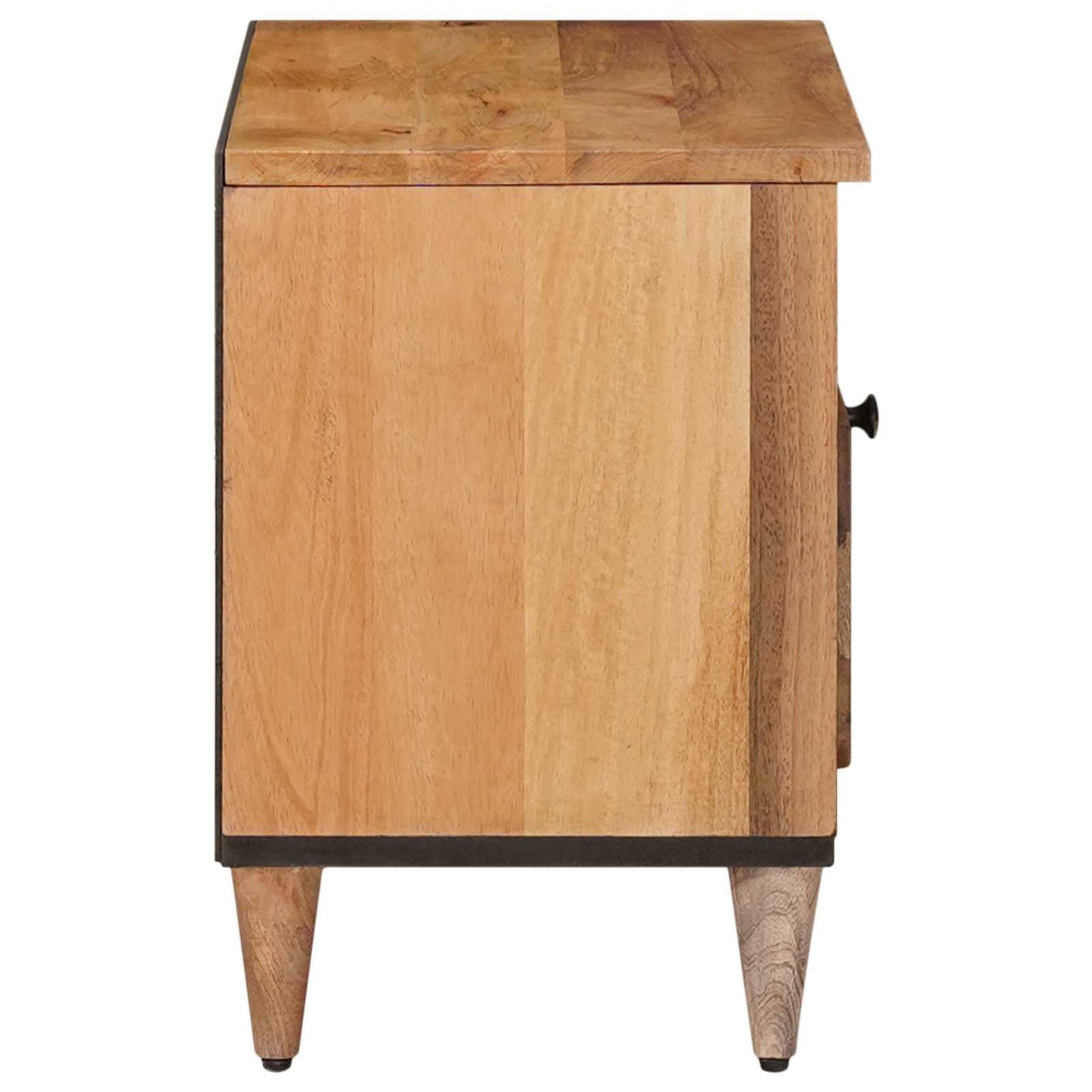 vidaXL TV Cabinet with Drawer Natural 80 x 33 x 46 cm Solid Mango Wood