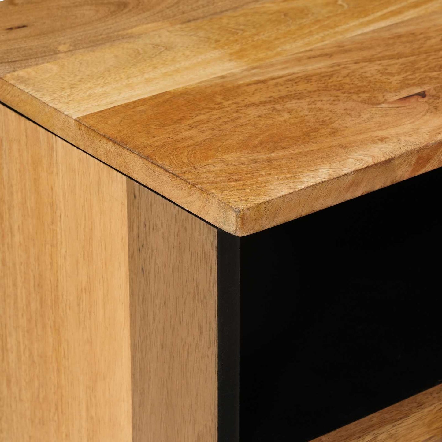 vidaXL TV Cabinet with Shelf Natural 100 x 33 x 46 cm Solid Mango Wood