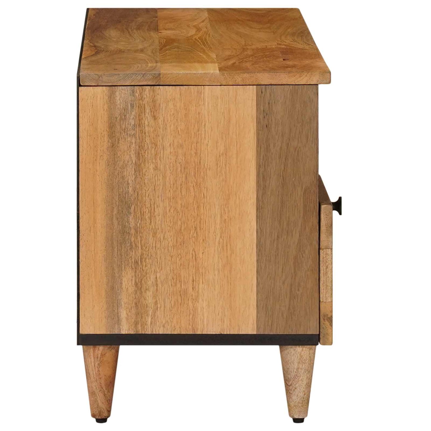 vidaXL TV Cabinet with Shelf Natural 100 x 33 x 46 cm Solid Mango Wood