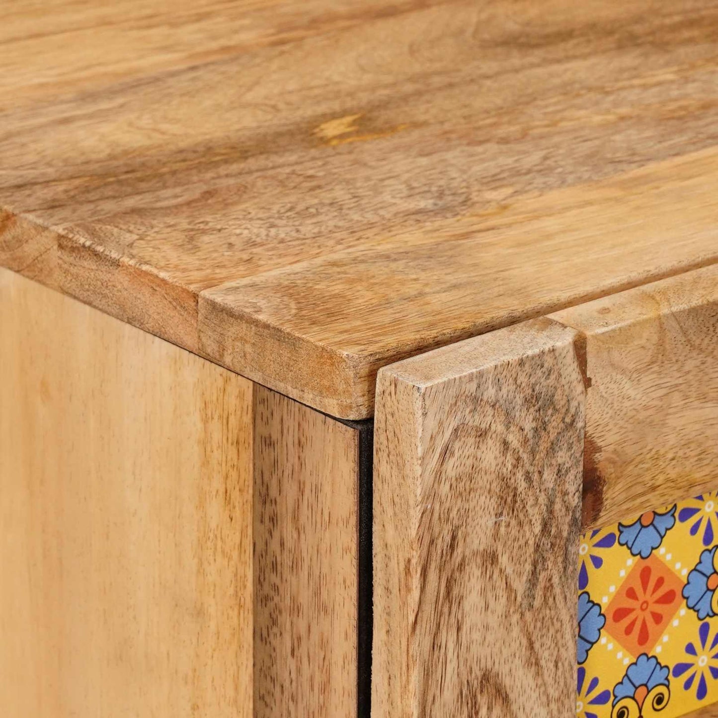 vidaXL Bathroom Cabinet Natural 38 x 33 x 58 cm Solid Mango Wood