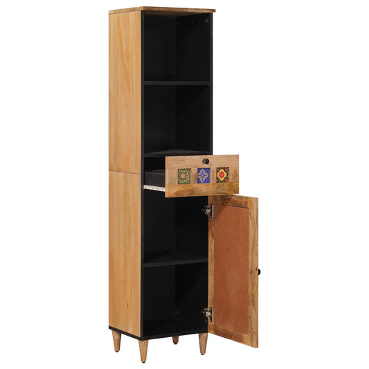 vidaXL Bathroom Cabinet Natural 38 x 33 x 160 cm Solid Mango Wood