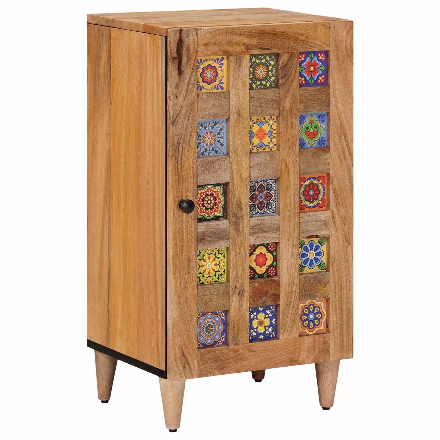 vidaXL Sideboard with Storage Natural 40 x 33 x 75 cm Solid Mango Wood