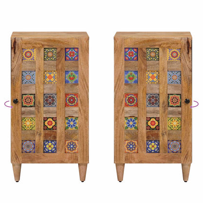 vidaXL Sideboard with Storage Natural 40 x 33 x 75 cm Solid Mango Wood