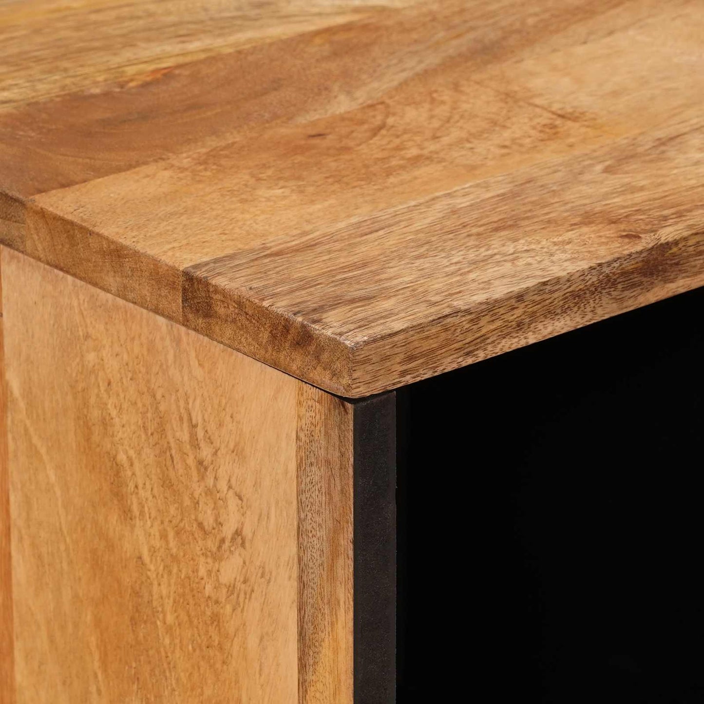 vidaXL Sideboard with Storage Natural 80 x 33 x 75 cm Solid Mango Wood