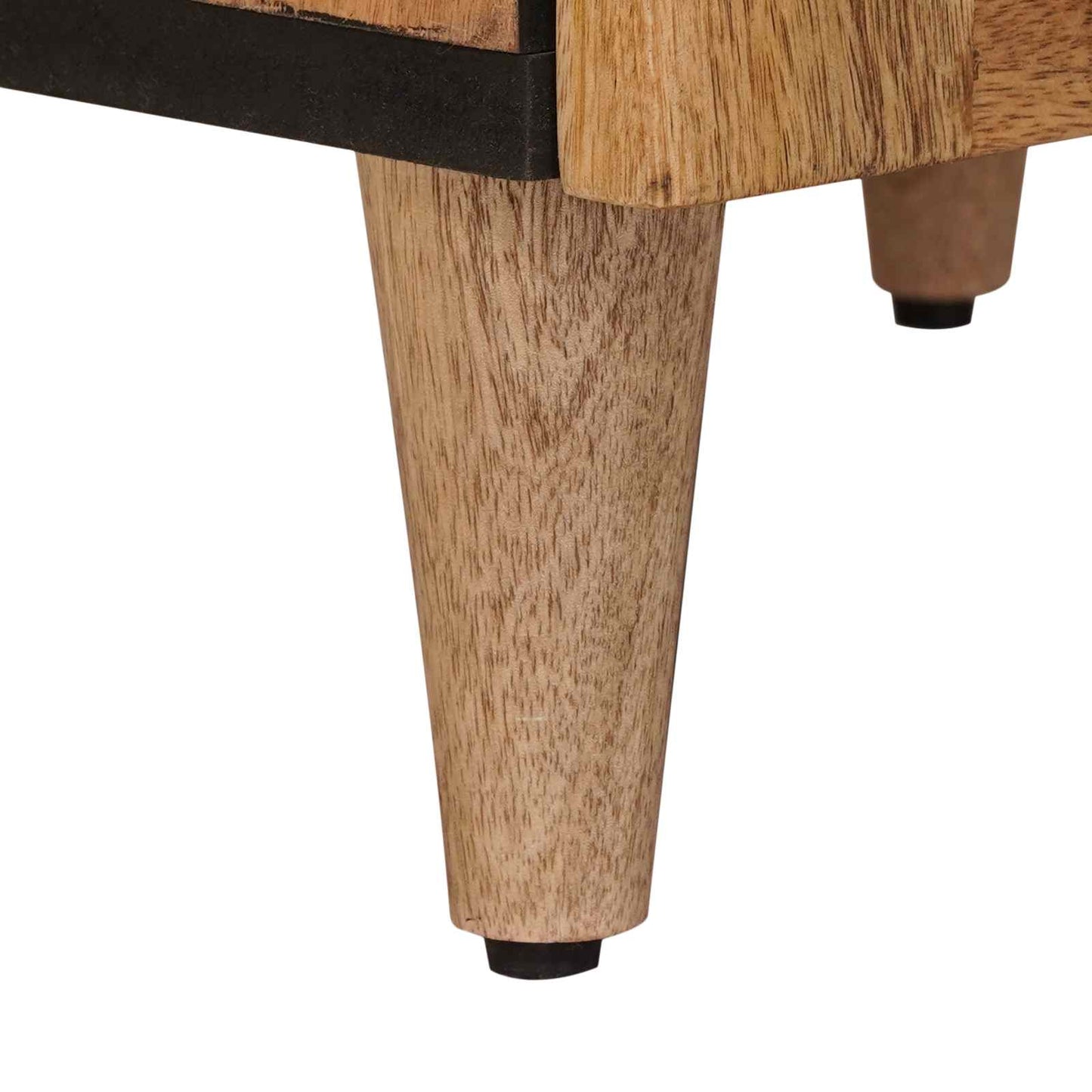 vidaXL Highboard with Door Natural 40 x 33 x 110 cm Solid Mango Wood