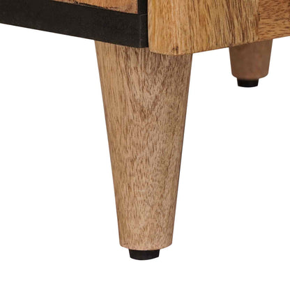 vidaXL Highboard with Door Natural 40 x 33 x 110 cm Solid Mango Wood