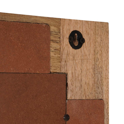 vidaXL Bathroom Mirror Natural 50 x 70 x 3 cm Solid Mango Wood