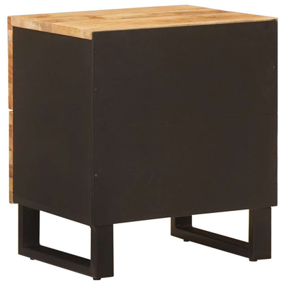 vidaXL Bedside Cabinet 2 pcs Brown 40 x 33 x 46 cm Solid Mango Wood