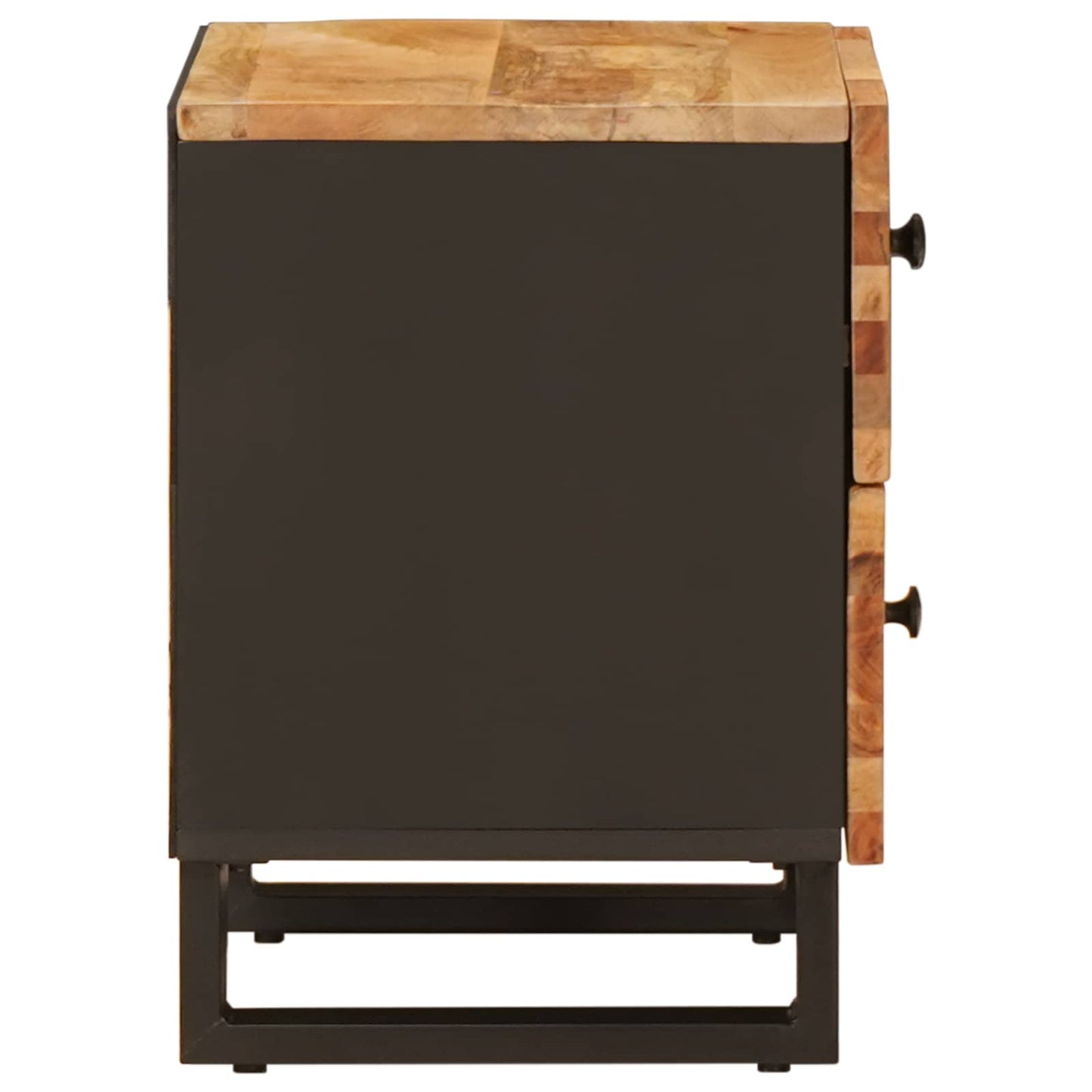 vidaXL Bedside Cabinet 2 pcs Brown 40 x 33 x 46 cm Solid Mango Wood