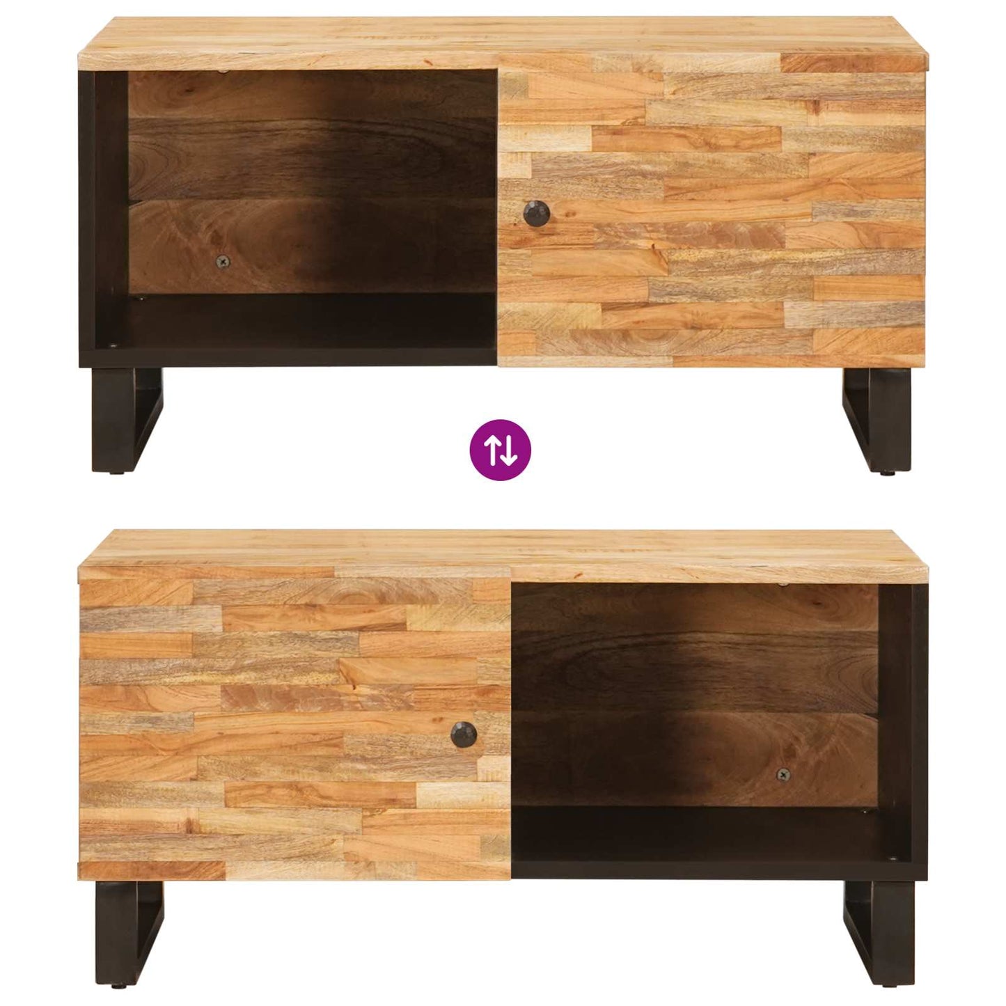 vidaXL Coffee Table Brown 80 x 50 x 40 cm Solid Mango Wood