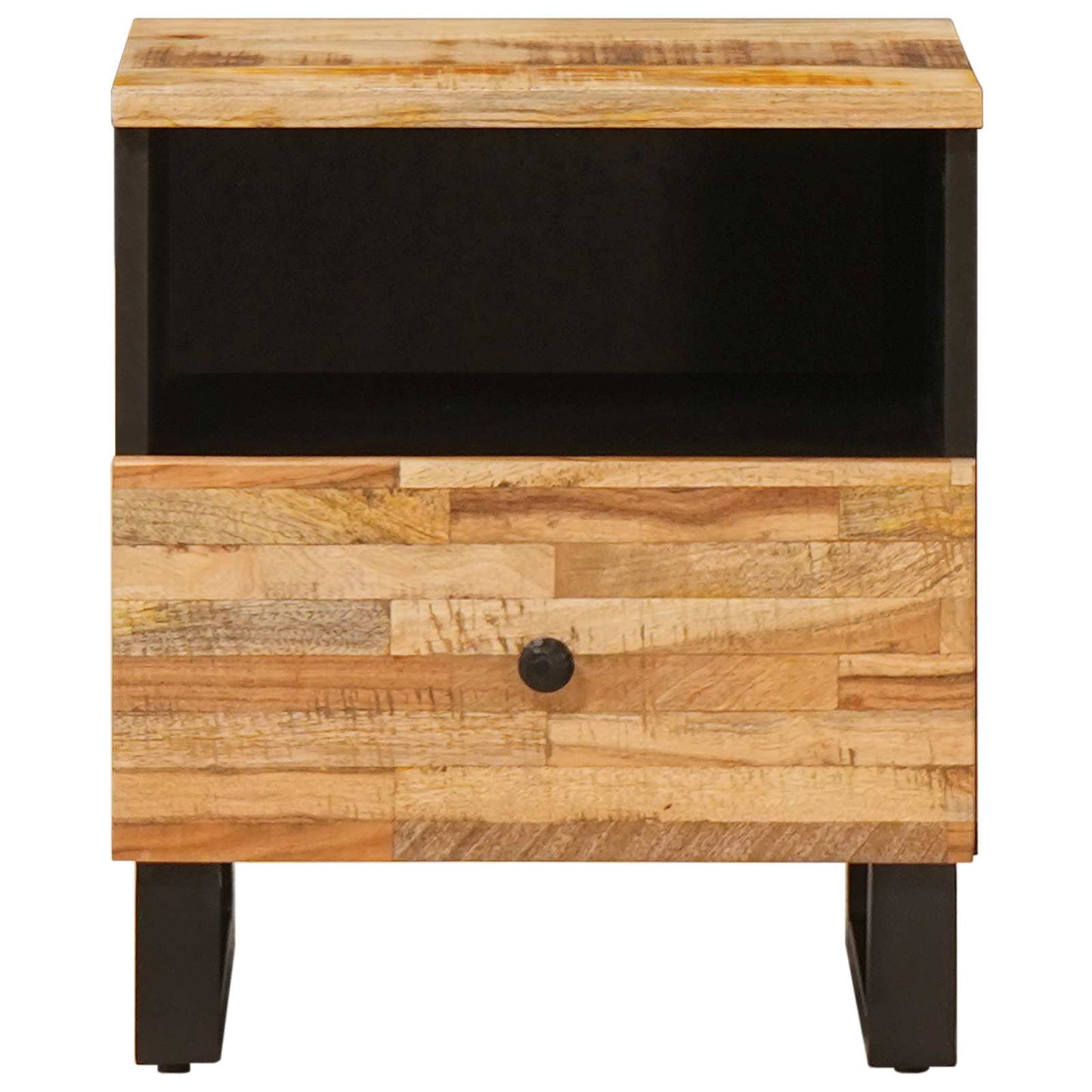 vidaXL Bed cabinet with Drawer Brown 40 x 33 x 46 cm Solid Mango Wood