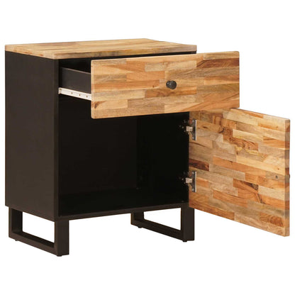 vidaXL Bed cabinet with Drawer Brown 50 x 33 x 60 cm Solid Mango Wood