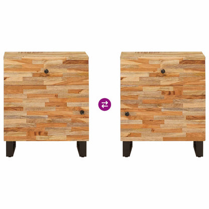 vidaXL Bed cabinet with Drawer Brown 50 x 33 x 60 cm Solid Mango Wood