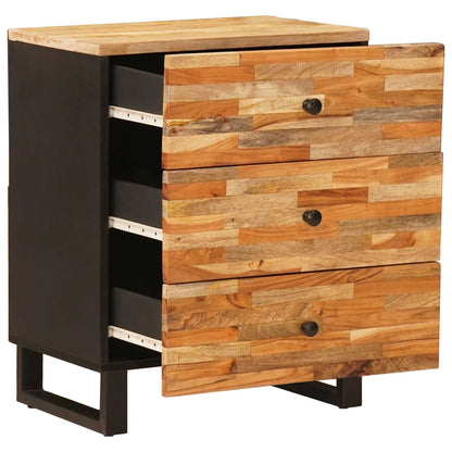 vidaXL Bed cabinet with Drawer Brown 50 x 33 x 62 cm Solid Mango Wood