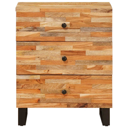 vidaXL Bed cabinet with Drawer Brown 50 x 33 x 62 cm Solid Mango Wood
