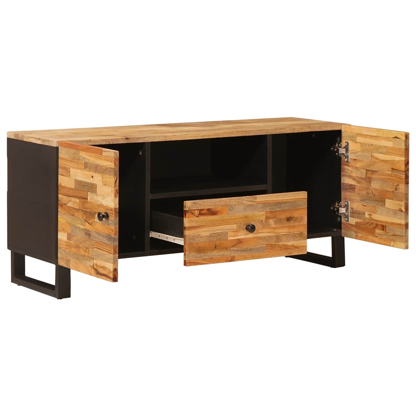 vidaXL TV Cabinet with Shelf Brown 105 x 33 x 46 cm Solid Mango Wood