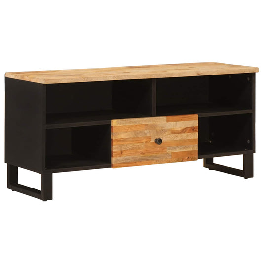 vidaXL TV Cabinet with Drawer Brown 100 x 33 x 46 cm Solid Mango Wood