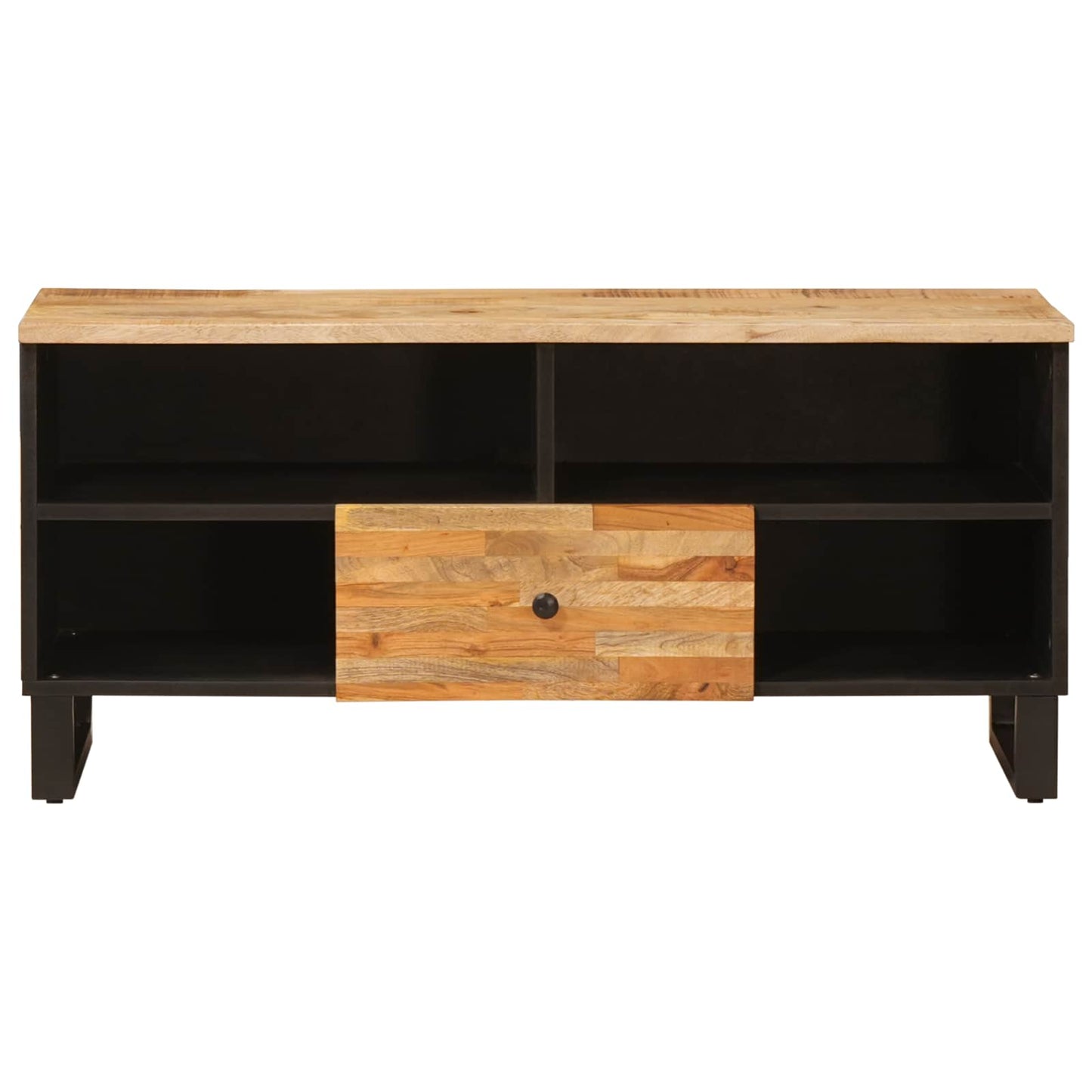 vidaXL TV Cabinet with Drawer Brown 100 x 33 x 46 cm Solid Mango Wood