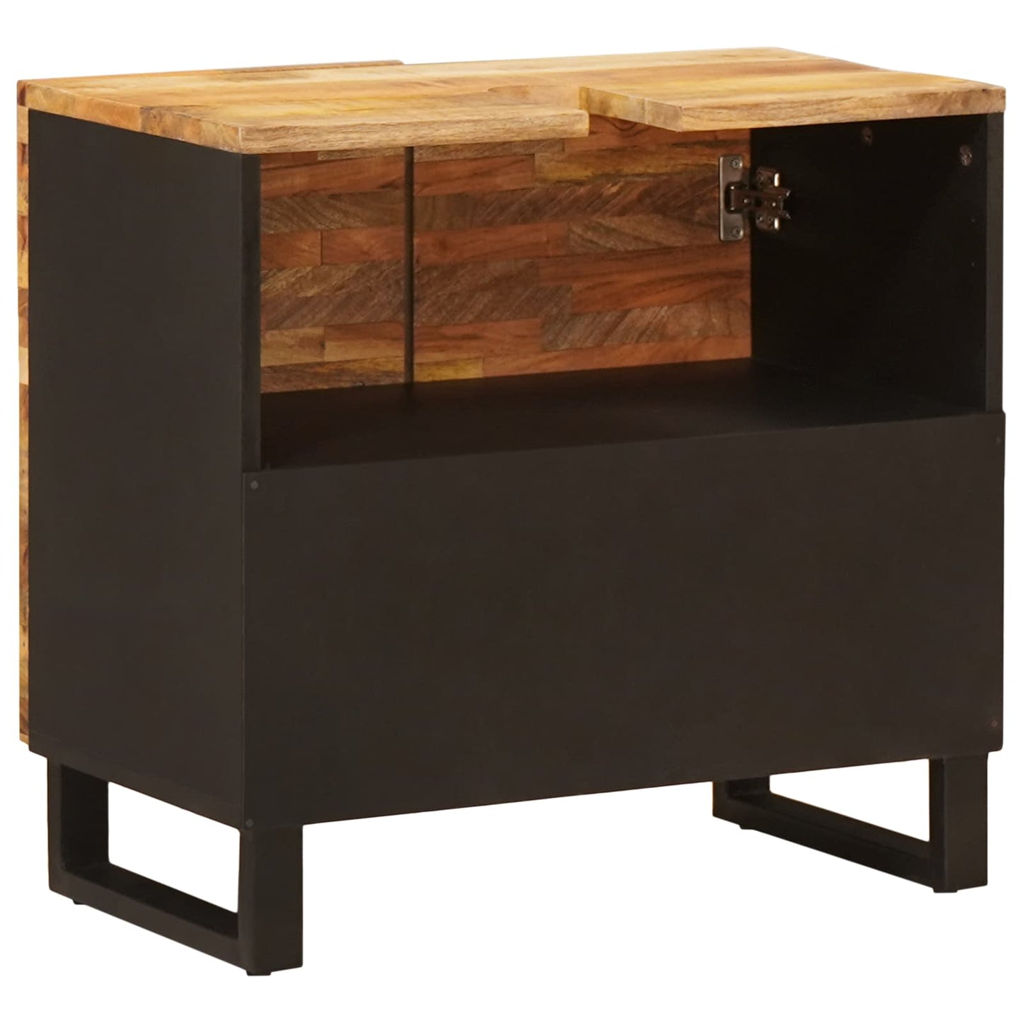 vidaXL Bathroom Sink Cabinet Natural 62 x 33 x 58 cm Solid Mango Wood