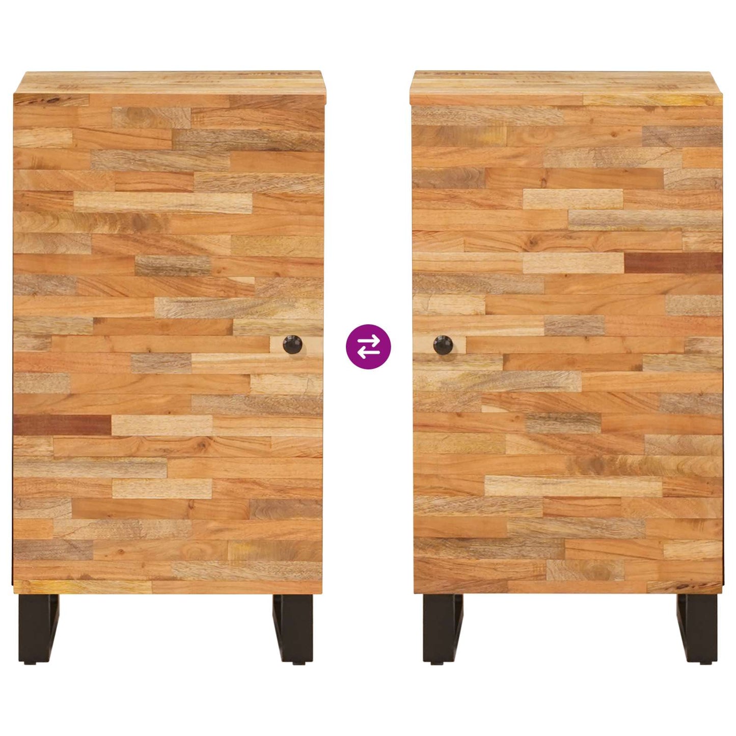 vidaXL Side Cabinet with Door Brown 40 x 33 x 75 cm Solid Mango Wood