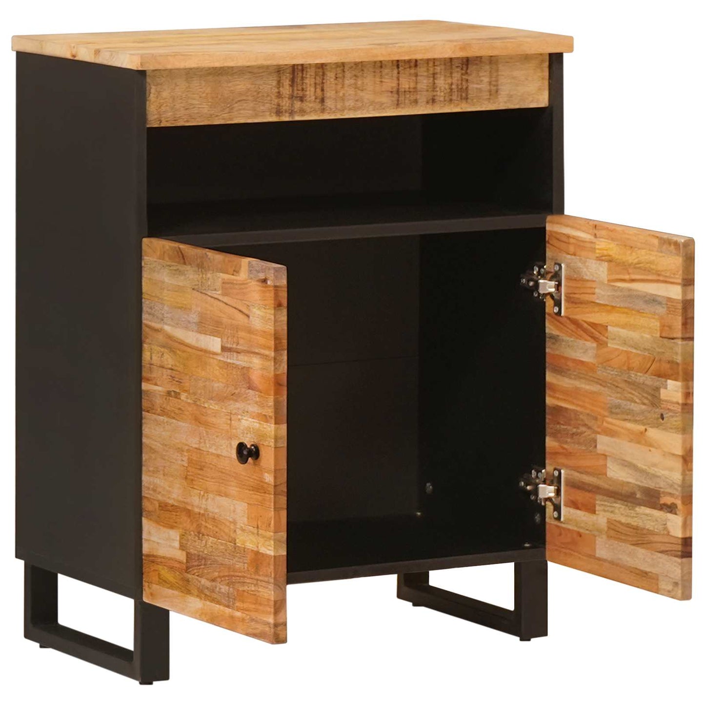 vidaXL Side Cabinet with Door Brown 60 x 33 x 75 cm Solid Mango Wood