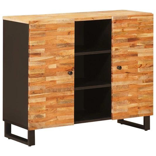 vidaXL Side Cabinet with Door Brown 90 x 33.5 x 75 cm Solid Mango Wood