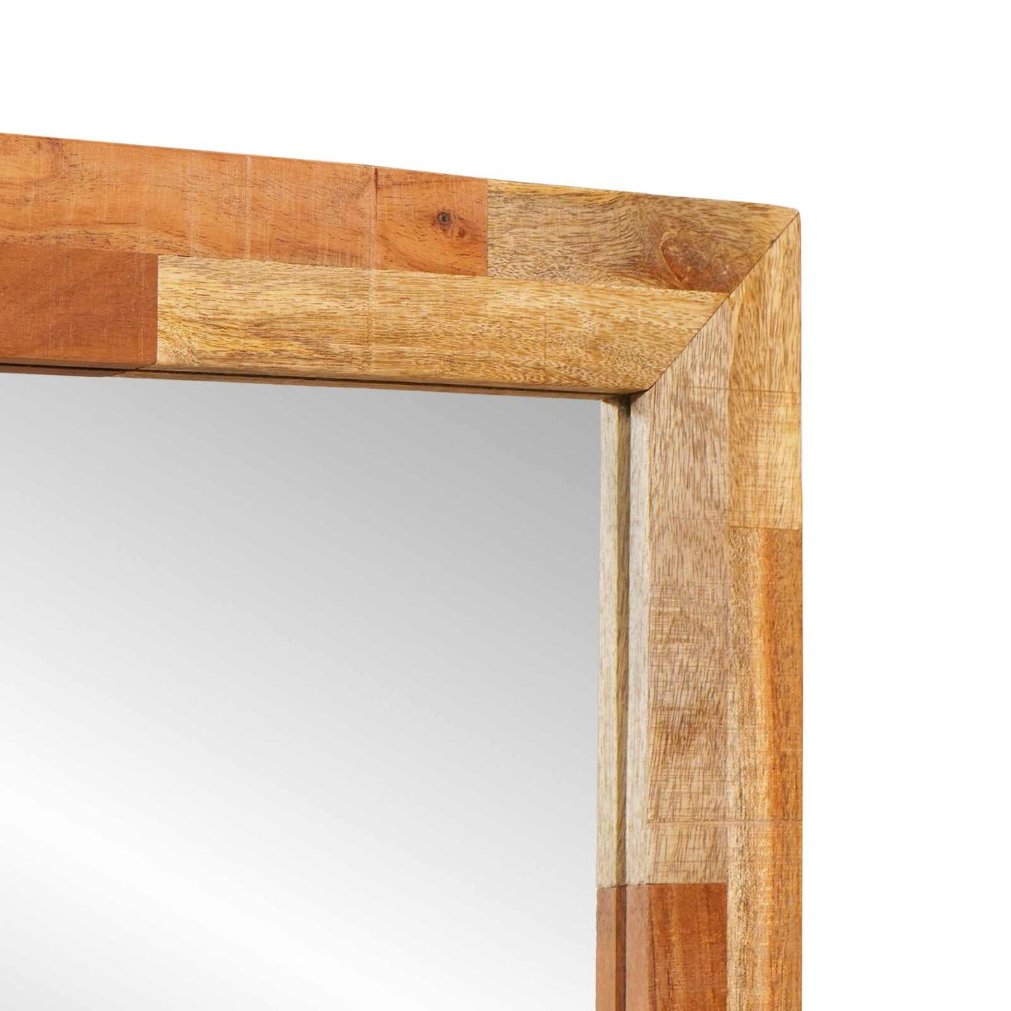 vidaXL Bathroom Mirror Artisan Oak 50 x 70 x 2.5 cm Solid Mango Wood