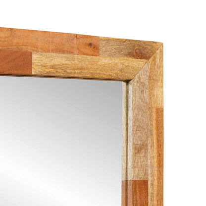 vidaXL Bathroom Mirror Artisan Oak 50 x 70 x 2.5 cm Solid Mango Wood