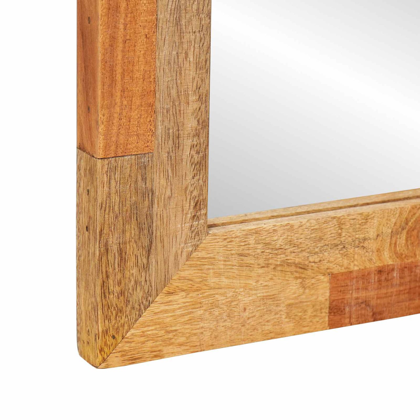 vidaXL Bathroom Mirror Artisan Oak 50 x 70 x 2.5 cm Solid Mango Wood