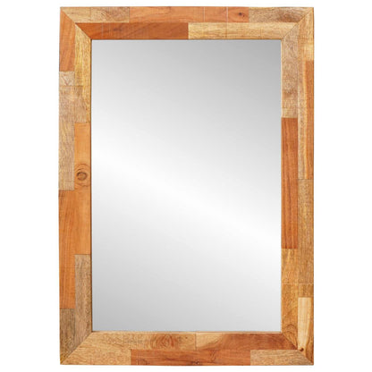 vidaXL Bathroom Mirror Artisan Oak 50 x 70 x 2.5 cm Solid Mango Wood