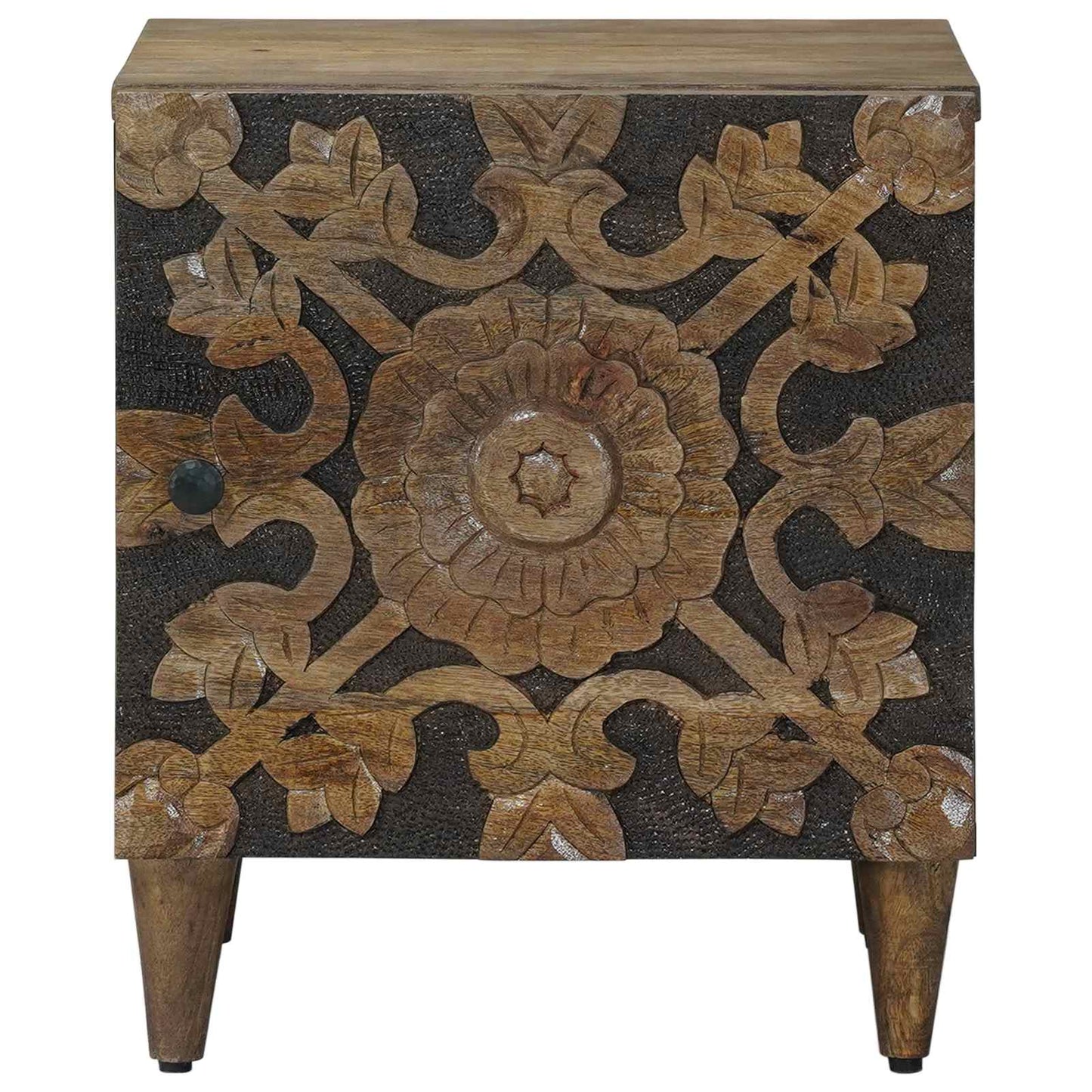 vidaXL Bedside Cabinet Brown 40 x 33.5 x 46 cm Solid Mango Wood