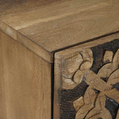 vidaXL Bedside Cabinet 2 pcs Brown 40 x 33.5 x 46 cm Solid Mango Wood