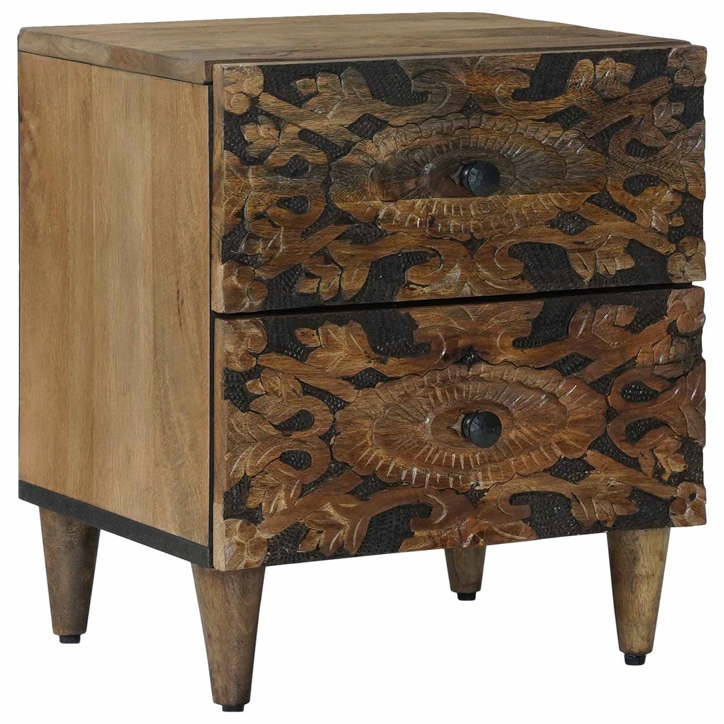 vidaXL Bedside Cabinet Brown 40 x 33.5 x 46 cm Solid Mango Wood